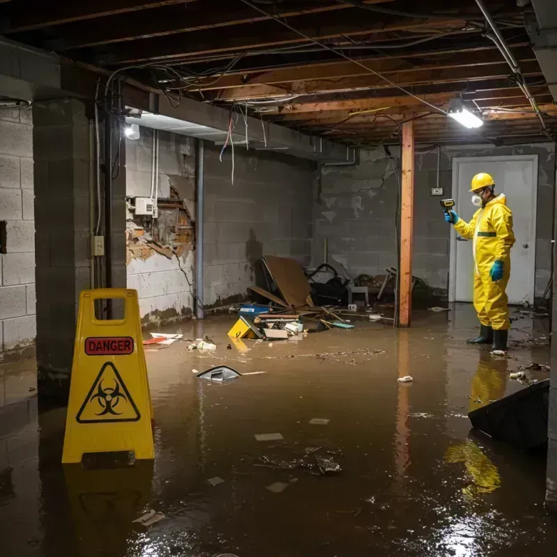 Flooded Basement Electrical Hazard in Sweeny, TX Property